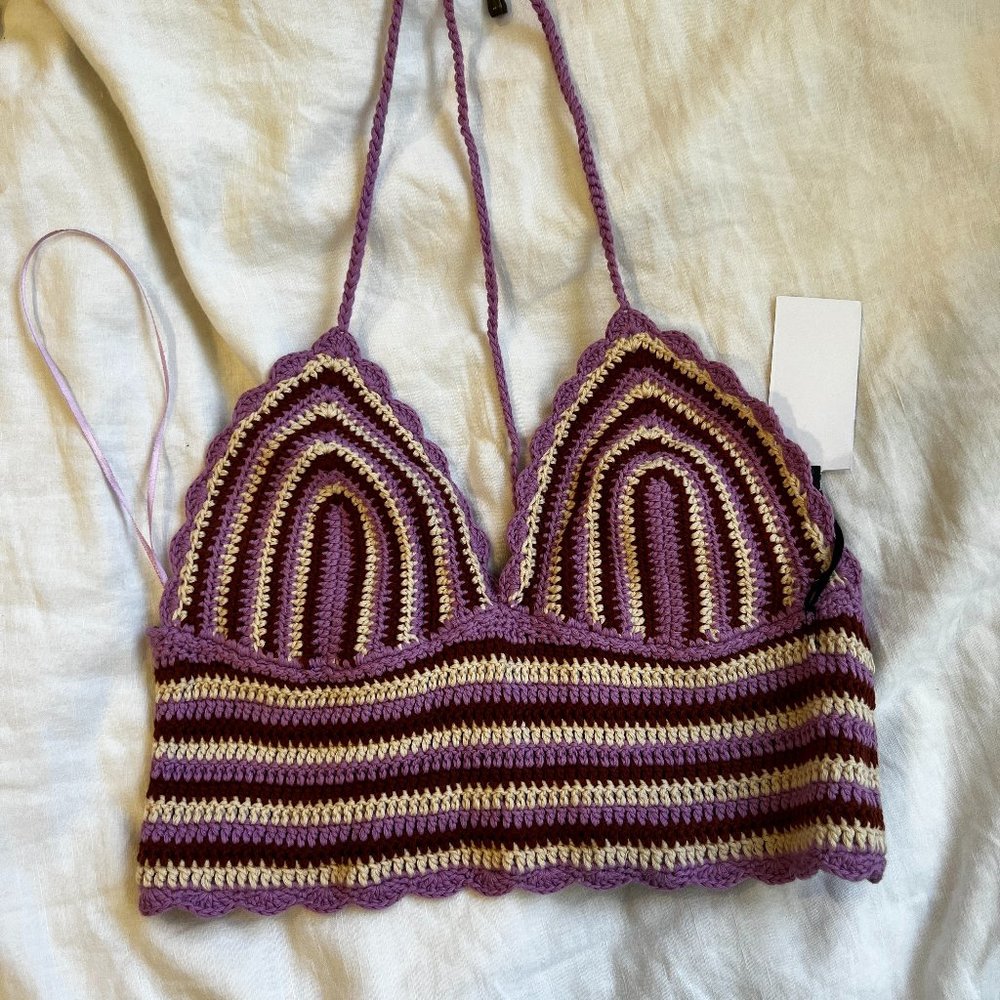 ASTR the Label Crochet Top NWT